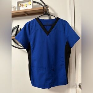 Scrubstar Blue and Black Scrub Top